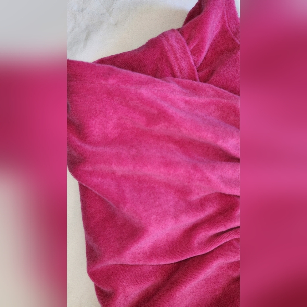 Juicy Couture Bright Pink Smocked Strapless Top (sz small/petite) - Picture 9 of 14
